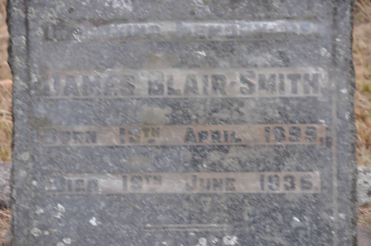 SMITH James, Blair 1899-1936