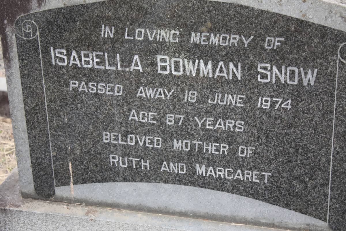 SNOW Isabella Bowman -1974