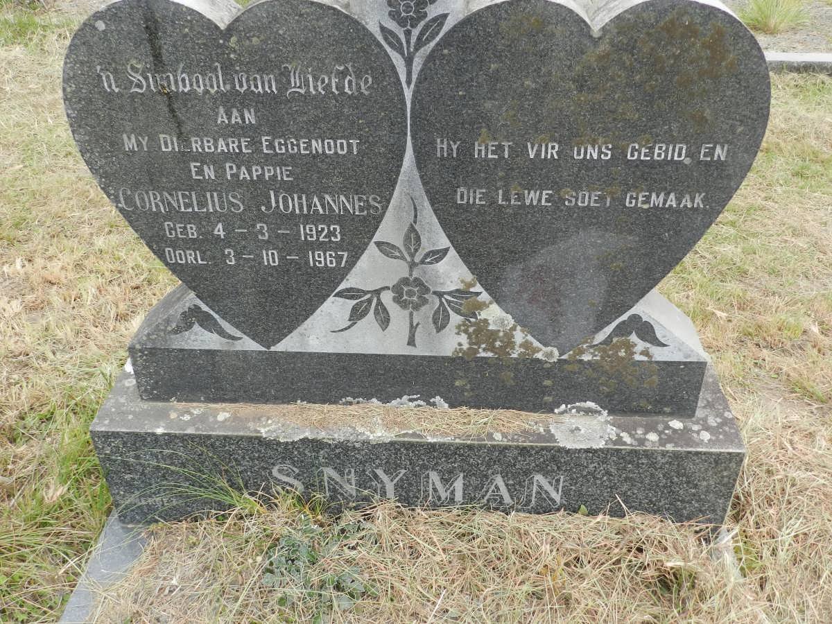 SNYMAN Cornelius Johannes 1923-1967