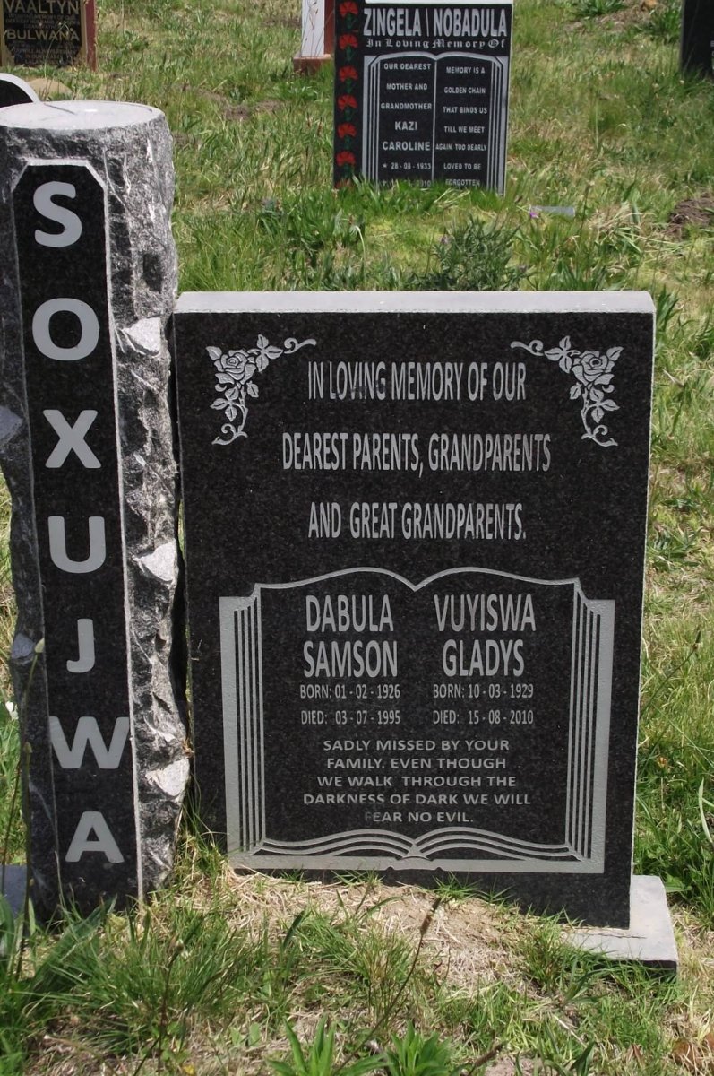 SOXUJWA Dabula Samson 1926-1995 &amp; Vuyiswa Gladys 1929-2010