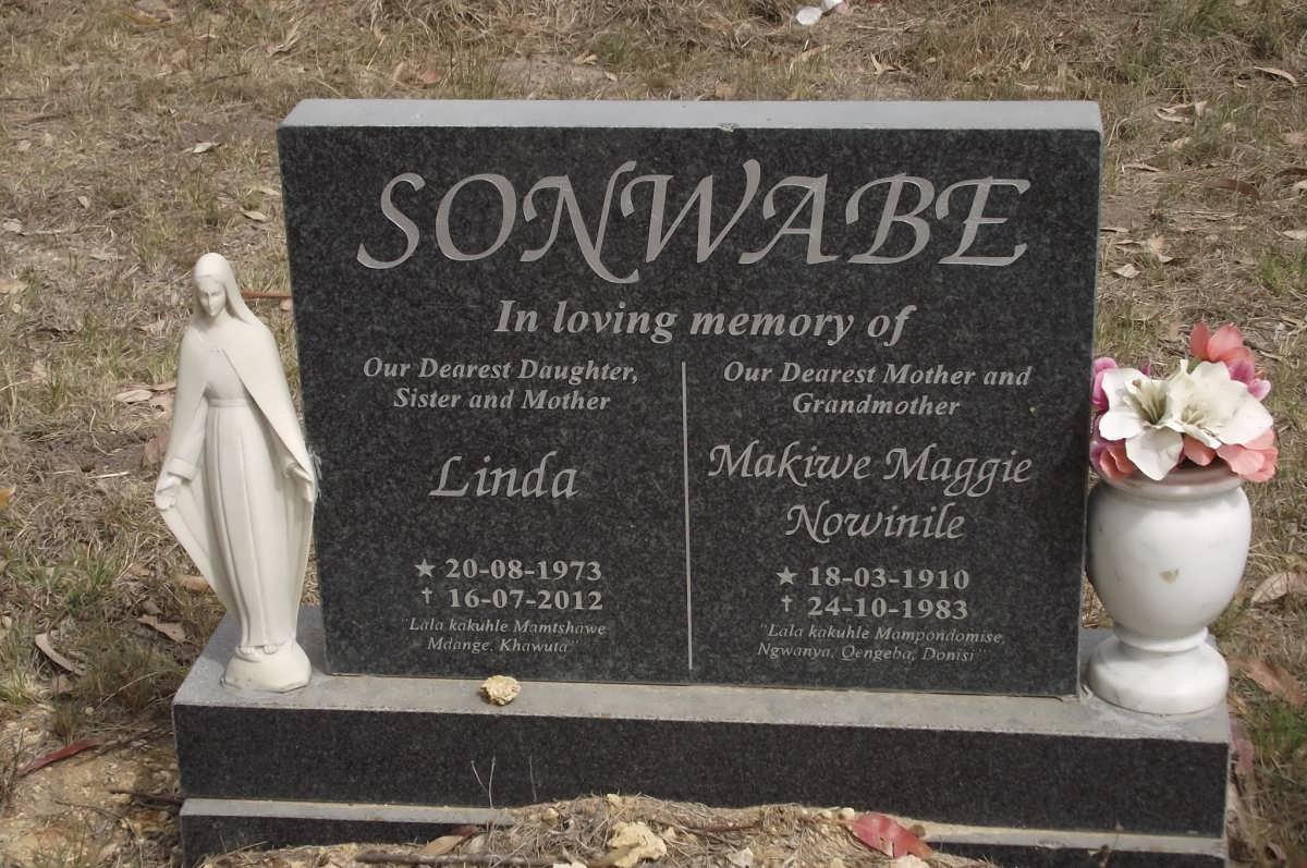 SONWABE Makiwe Maggie Nowinile 1910-1983 :: SONWABE Linda 1973-2012
