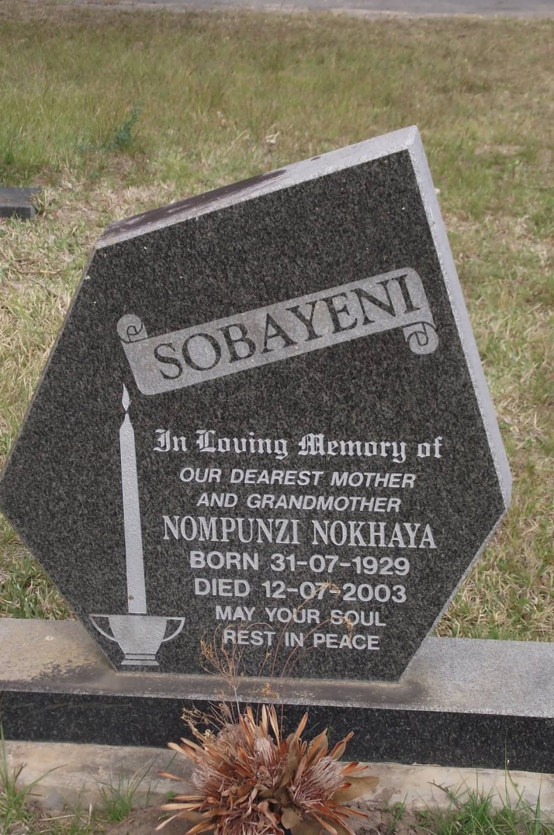 SOBAYENI Nompunzi Nokhaya 1929-2003
