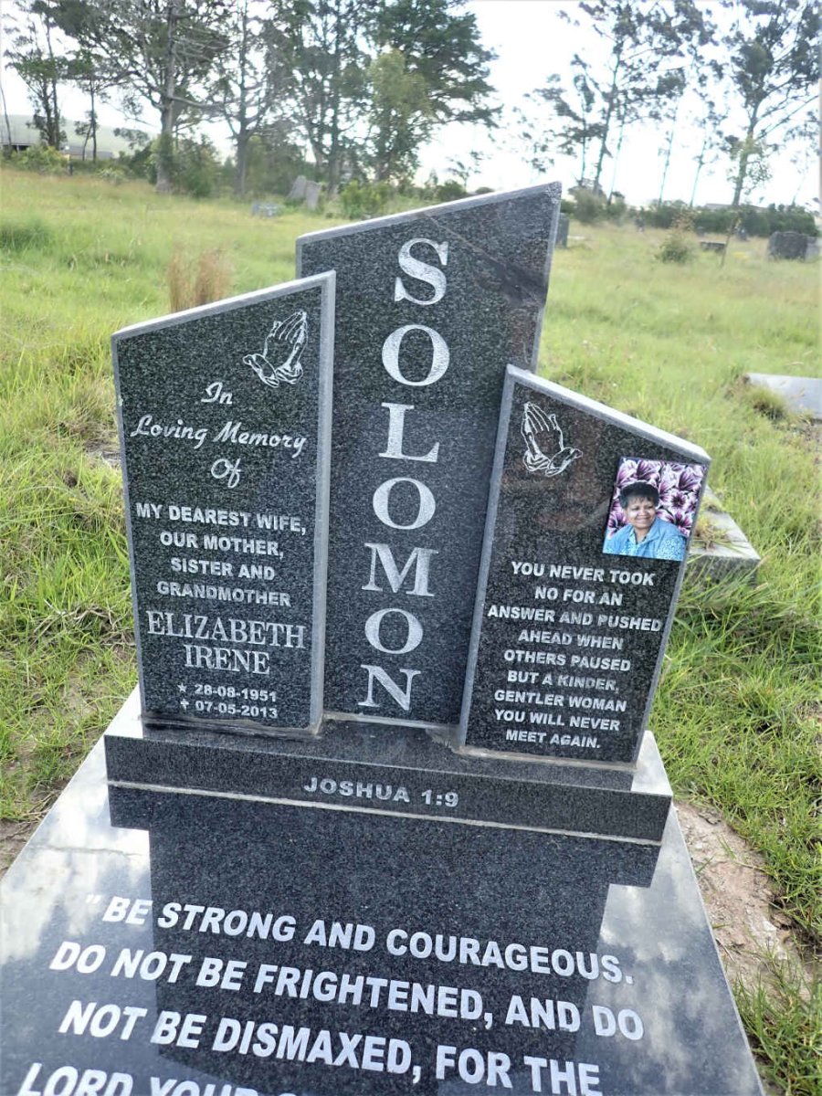SOLOMON Elizabeth Irene 1951-2013
