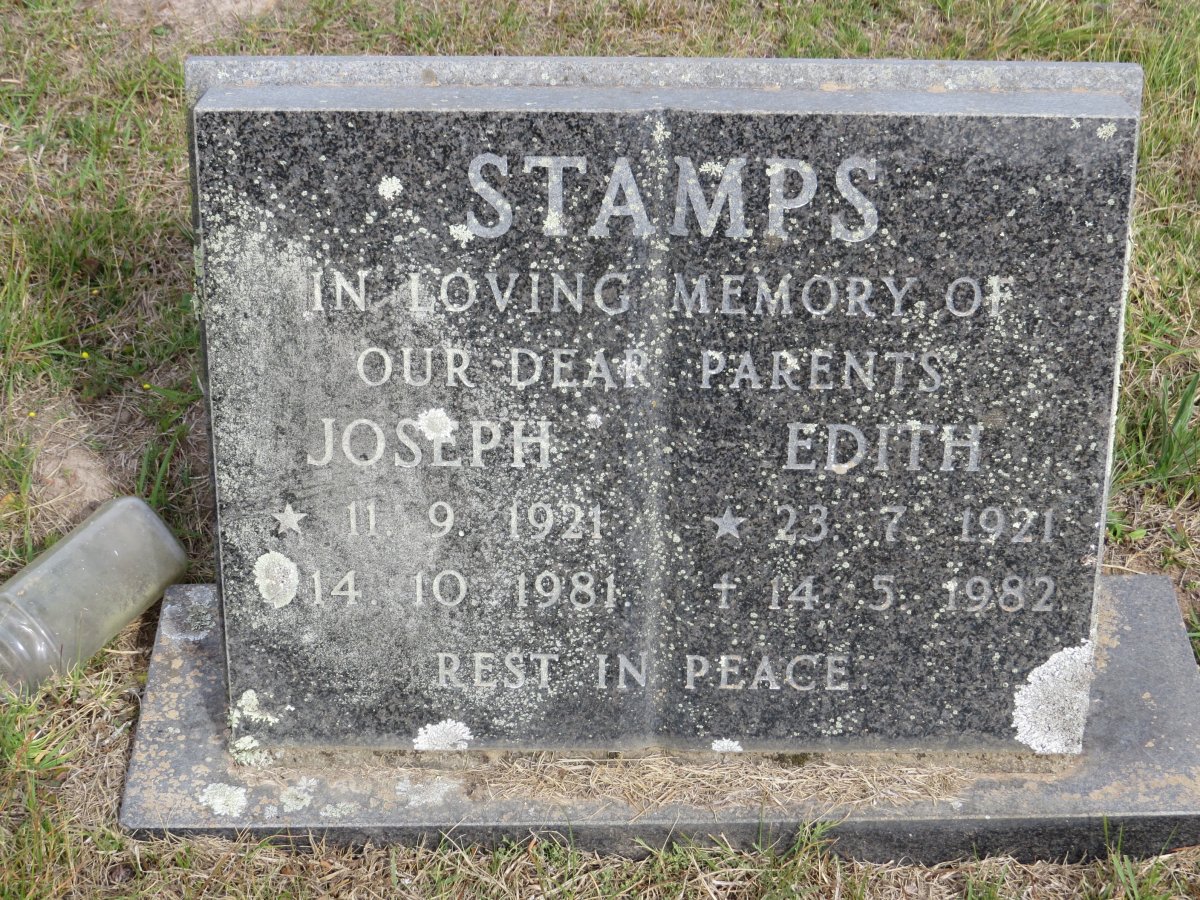 STAMPS Joseph 1921-1981 &amp; Edith 1921-1982