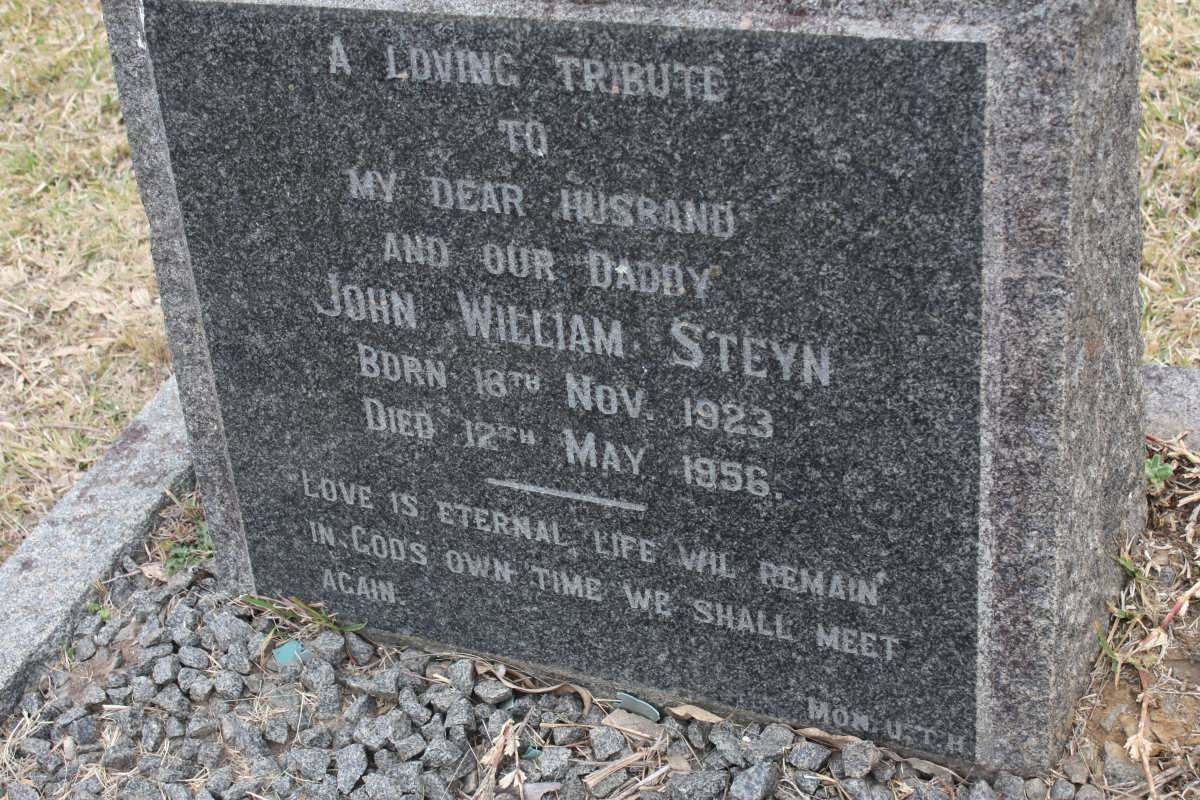 STEYN John William 1923-1956