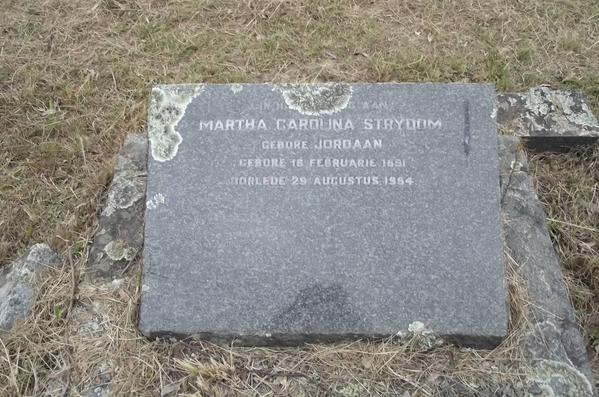 STRYDOM Martha Carolina nee JORDAAN 1891-1954