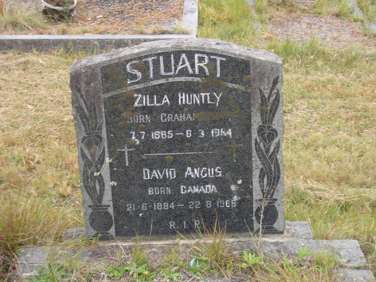 STUART David Angus 1884-1966 &amp; Zilla Huntly GRAHAM 1885-1964
