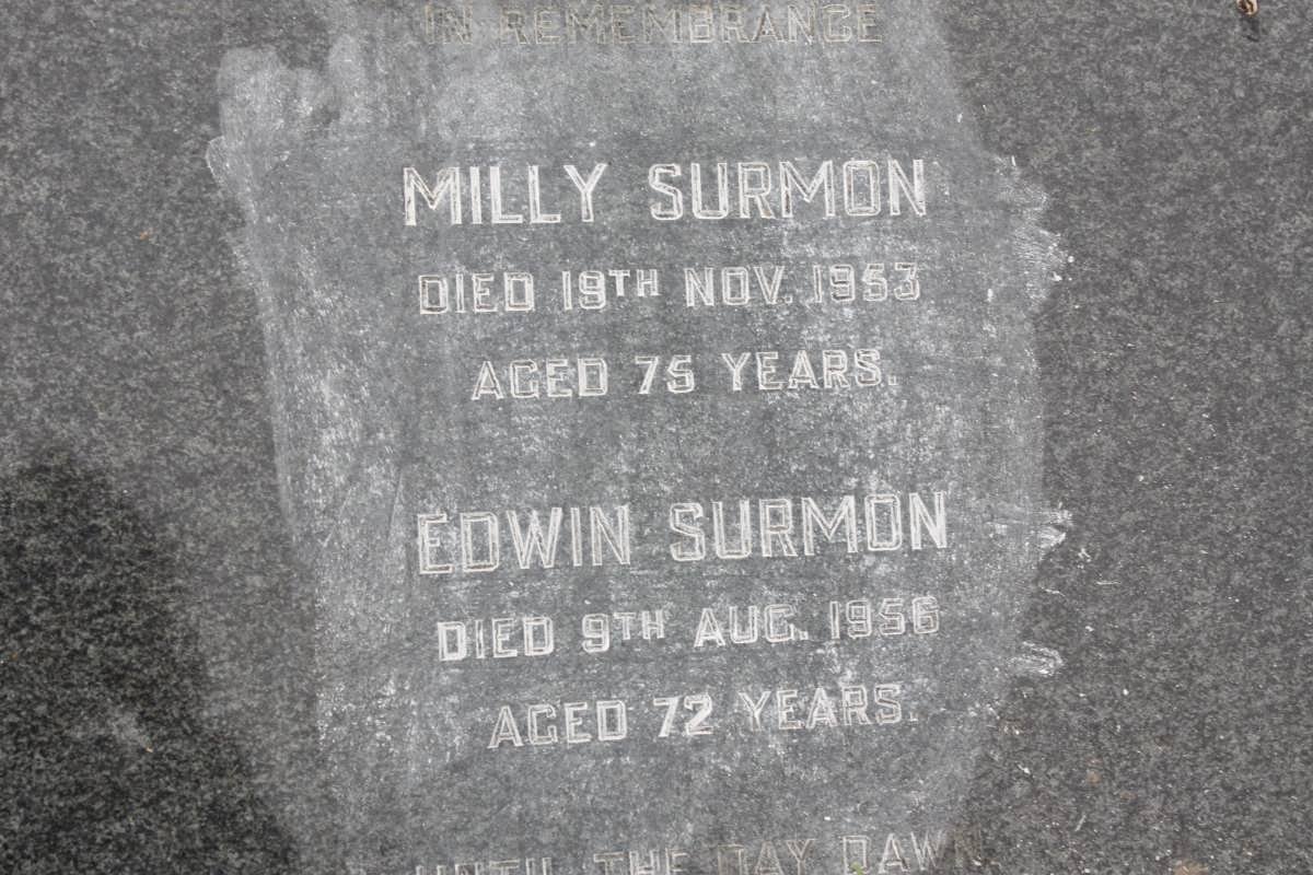 SURMON Edwin -1956 &amp; Milly -1953