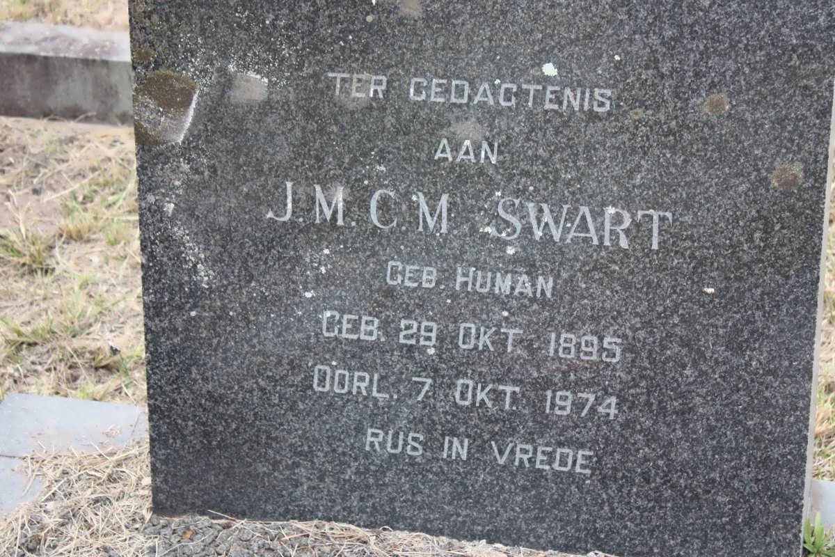 SWART J.M.C.M. nee HUMAN 1895-1974