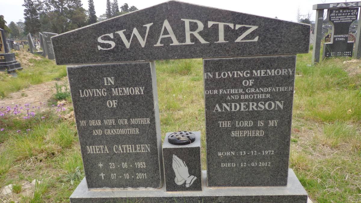 SWARTZ Mieta Cathleen 1953-2011 :: SWARTZ Anderson 1972-2012