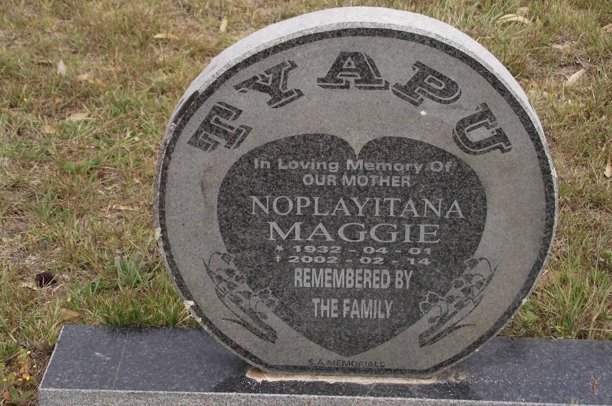 TYAPU Noplayitana Maggie 1932-2002