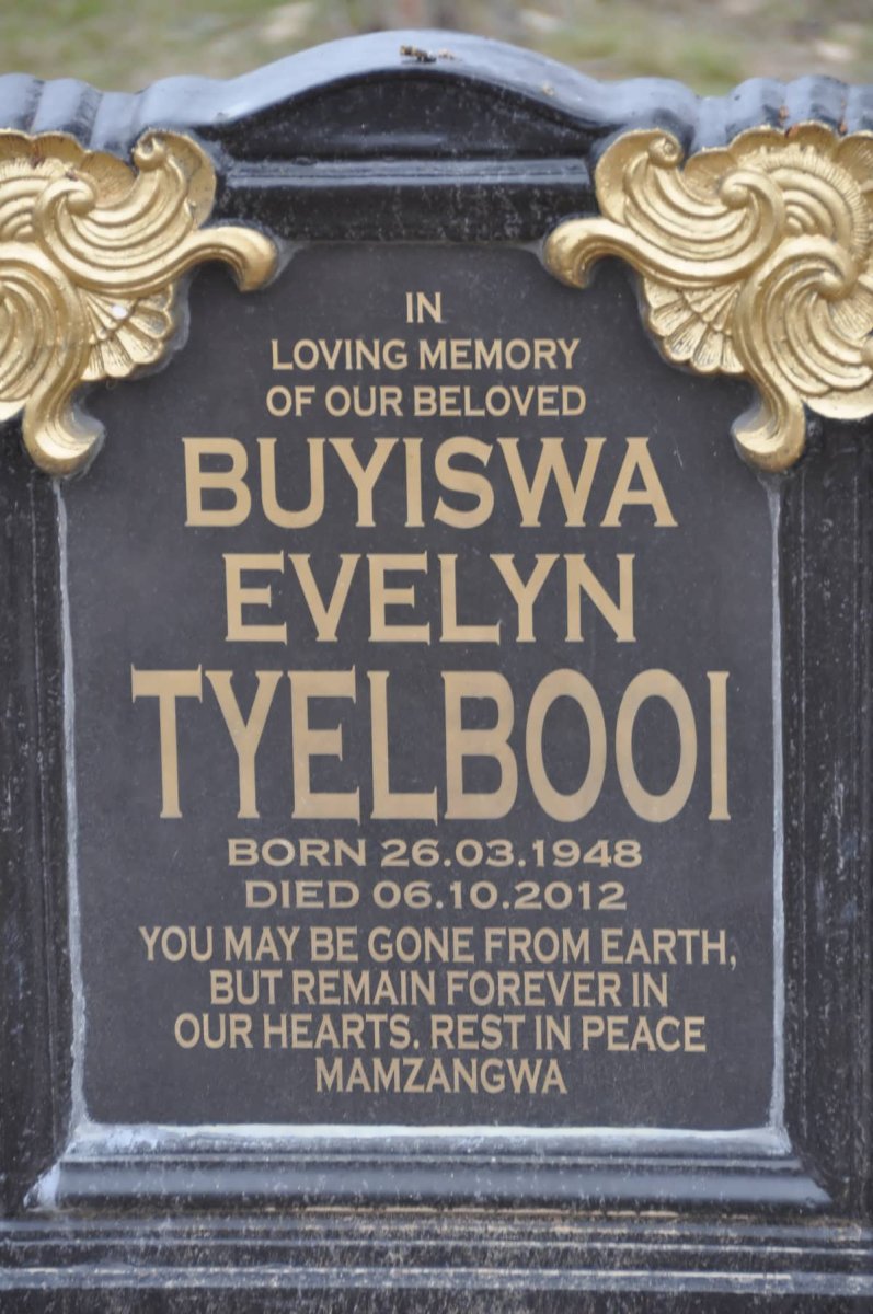 TYELBOOI Buyiswa Evelyn 1948-2012