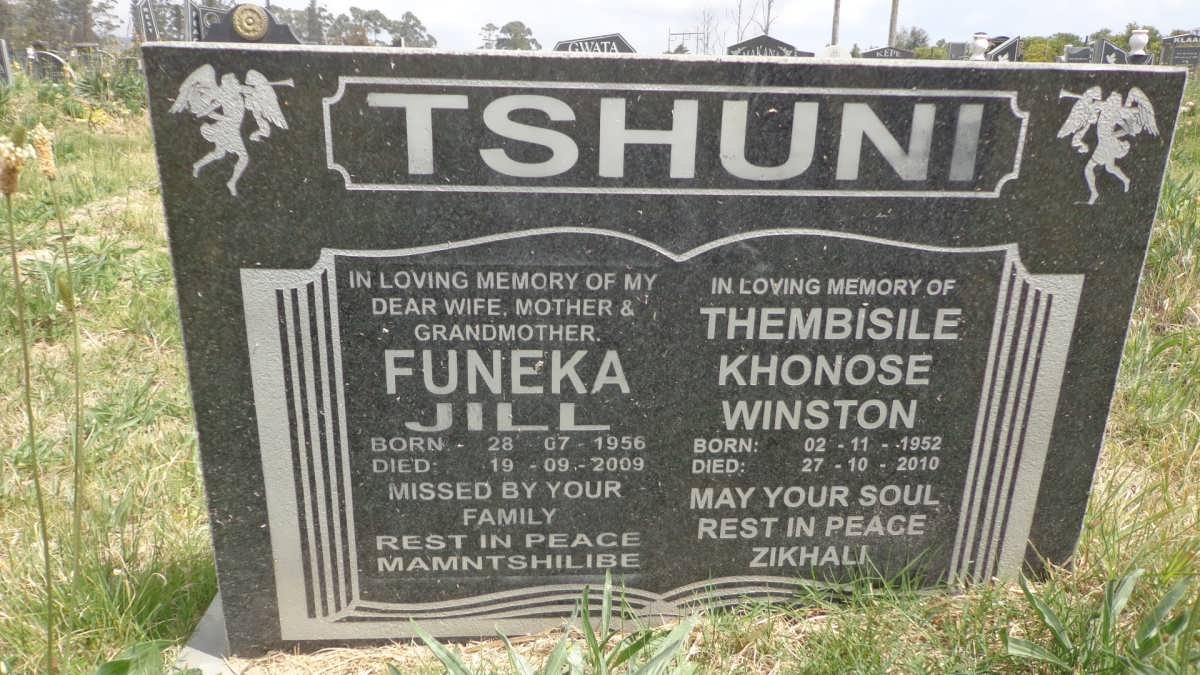TSHUNI Thembisile Khonose Winston 1952-2010 &amp; Funeka Jill 1956-2009