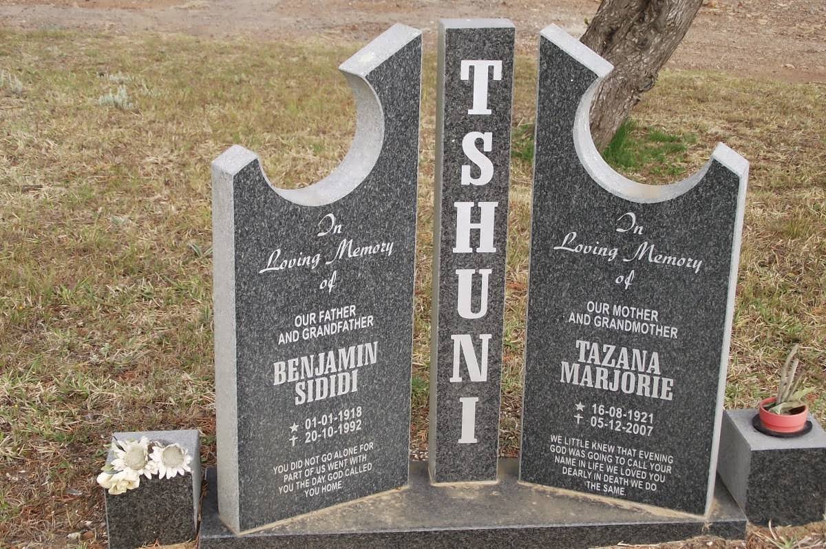 TSHUNI Benjamin Sididi 1918-1992 &amp; Tazana Marjorie 1921-2007