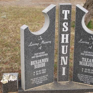 TSHUNI Benjamin Sididi 1918-1992 &amp; Tazana Marjorie 1921-2007
