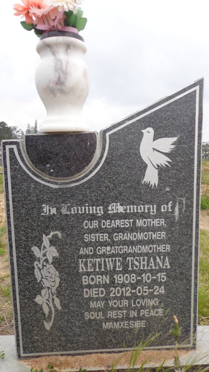 TSHANA Ketiwe 1908-2012