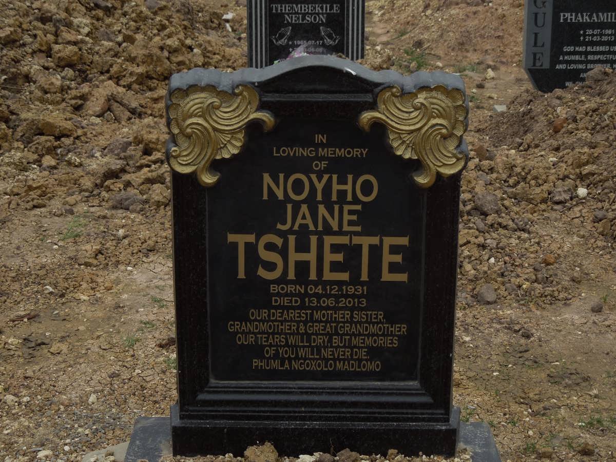 TSHETE Noyho Jane 1931-2013