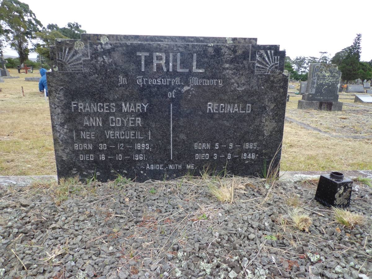 TRILL Reginald 1885-1948 &amp; Frances Mary Ann Goyer VERCUEIL 1893-1961