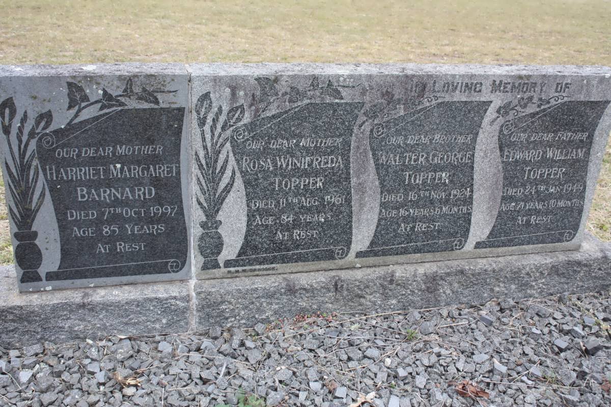 TOPPER Edward William  -1949 &amp; Rosa Winifreda  -1961 :: TOPPER Walter George -1924