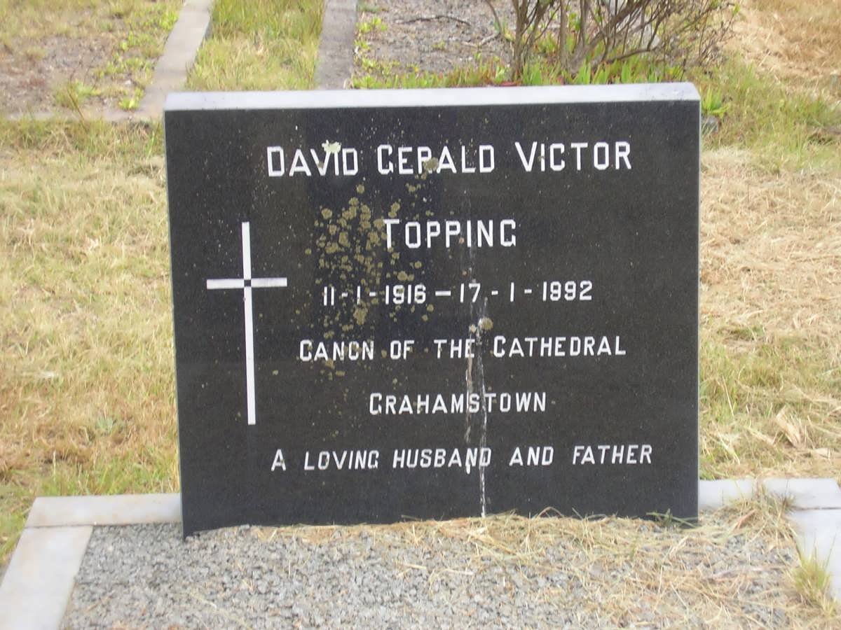 TOPPING David Gerald Victor 1916-1992