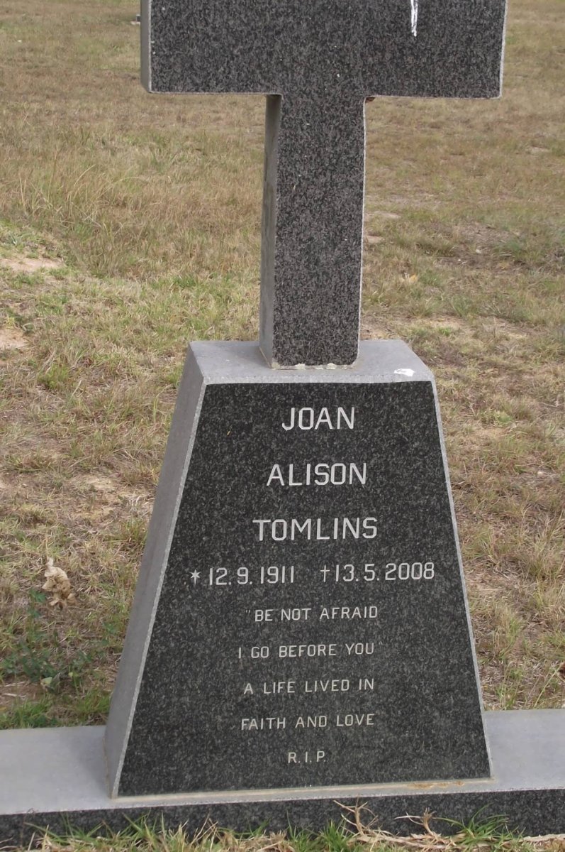 TOMLINS Joan Alison 1911-2008