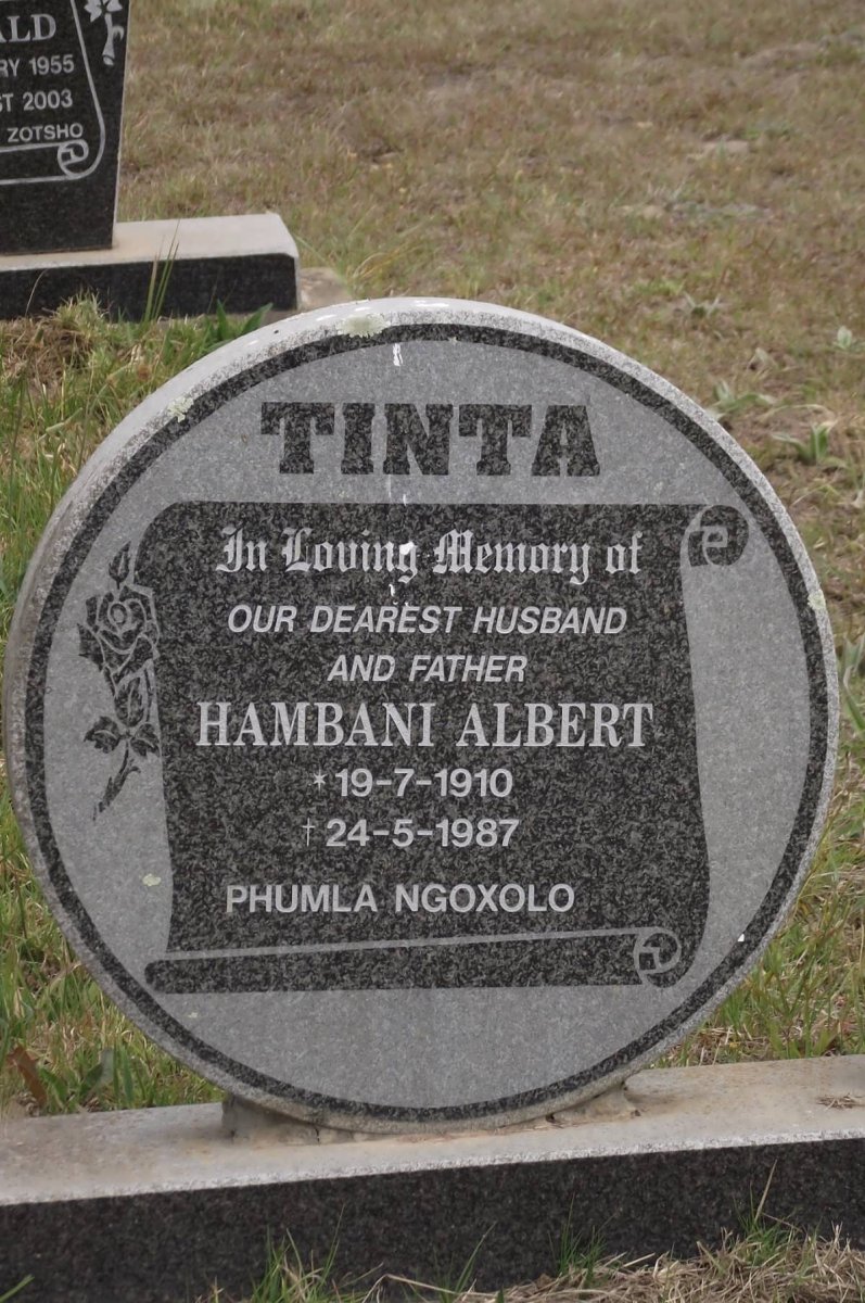 TINTA Hambani Albert 1910-1987