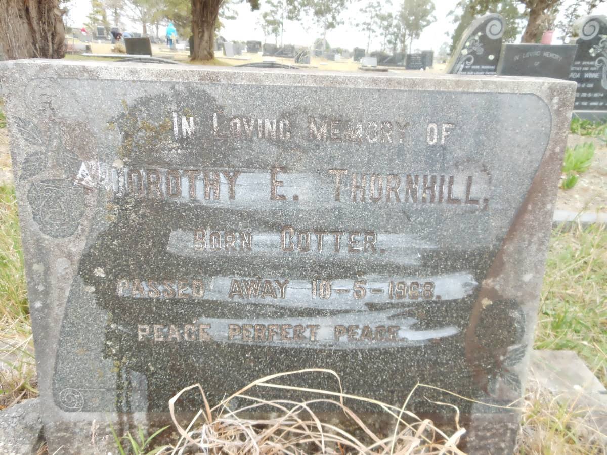 THORNHILL Dorothy E. nee COTTER  -1968