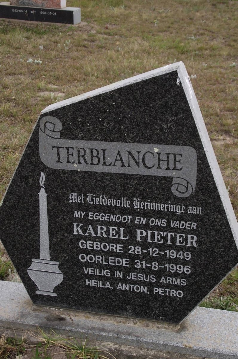TERBLANCHE Karel Pieter 1949-1996