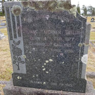 TAYLOR Thomas Taverner 1877-1956