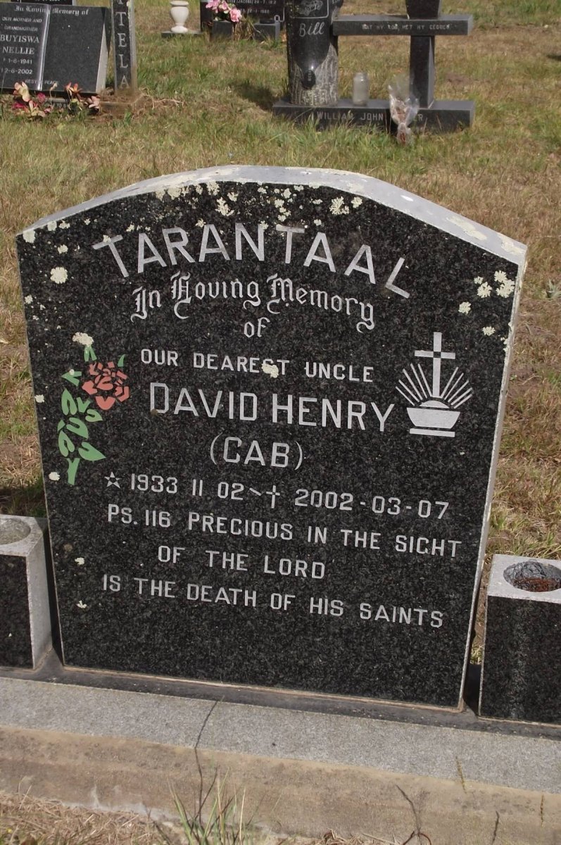 TARANTAAL David Henry 1933-2002