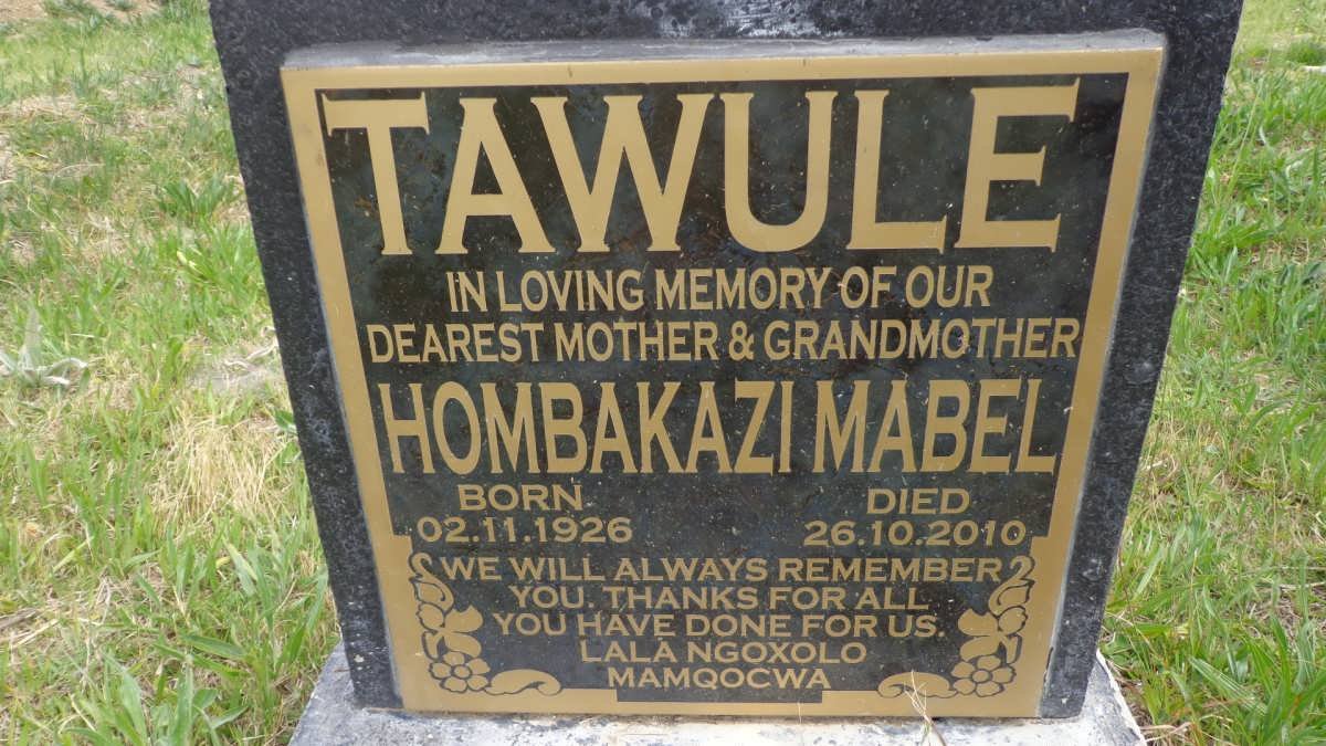 TAWULE Hombakazi Mabel 1926-2010