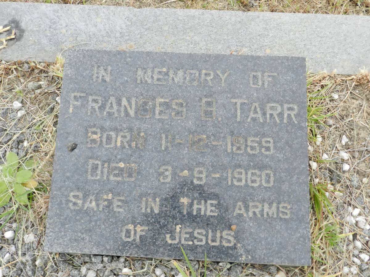 TARR Frances B. 1959-1960