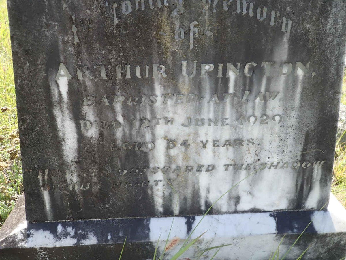 UPINGTON Arthur -1929
