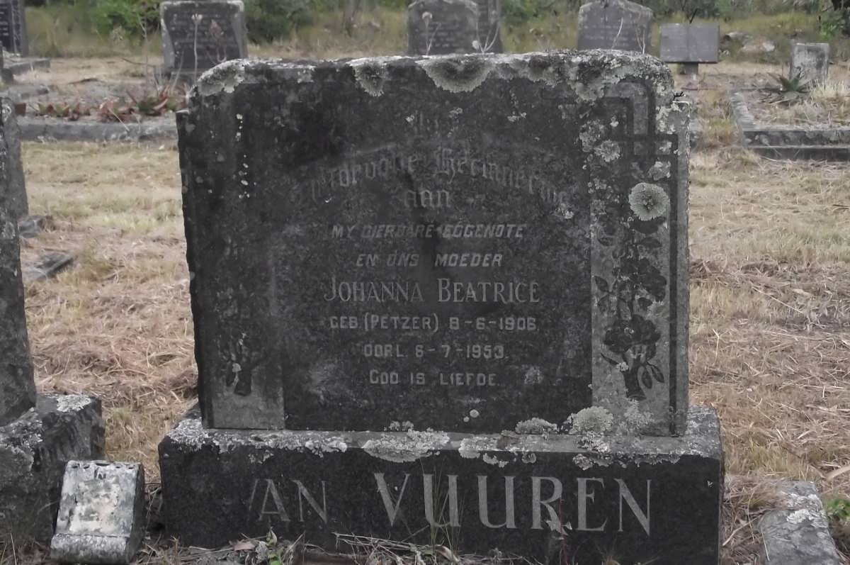 VUUREN Johanna Beatrice, van nee PETZER 1906-1953