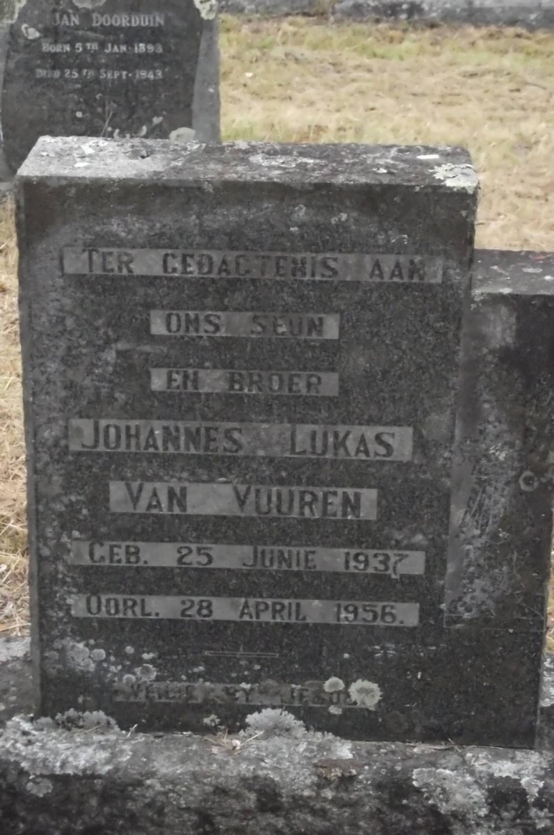 VUUREN Johannes Lukas, van 1937-1956