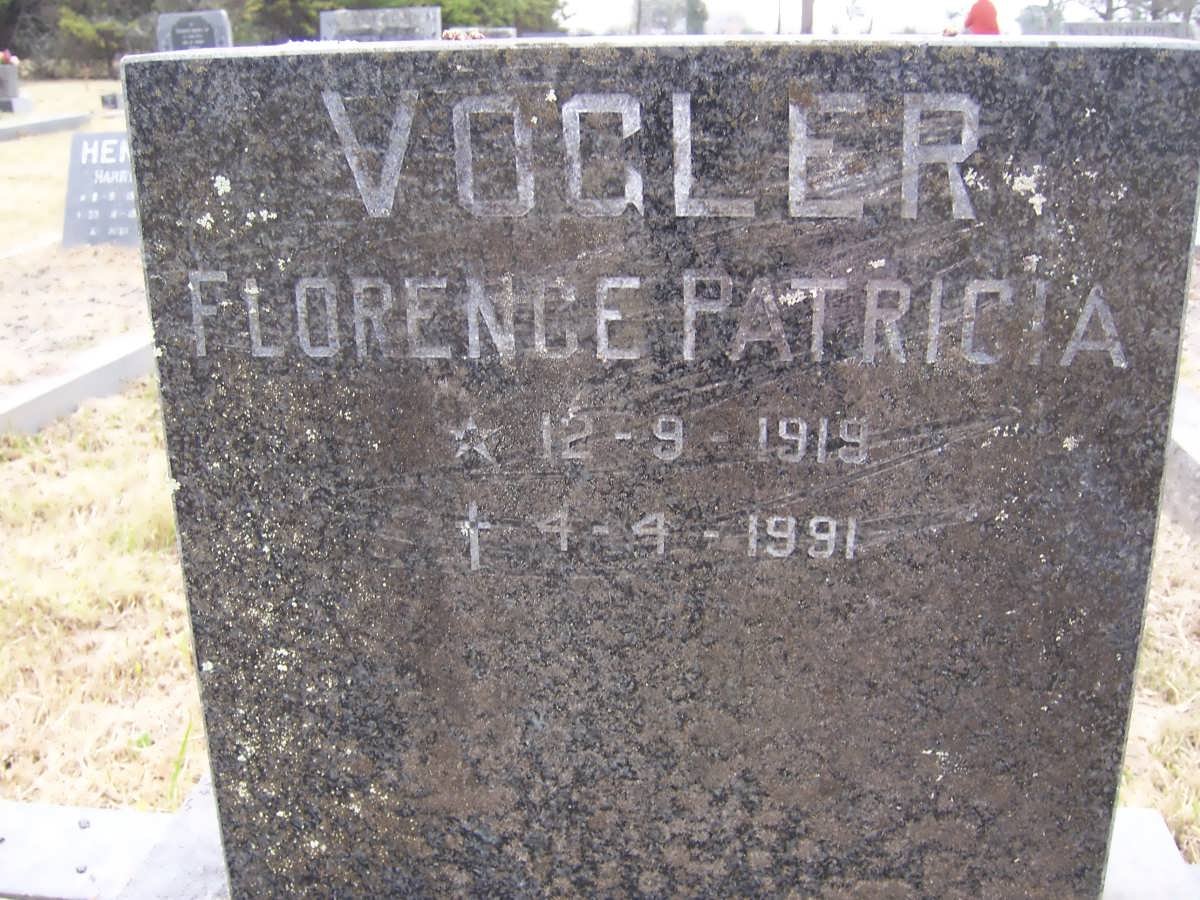 VOGLER Florence Patricia 1919-1991