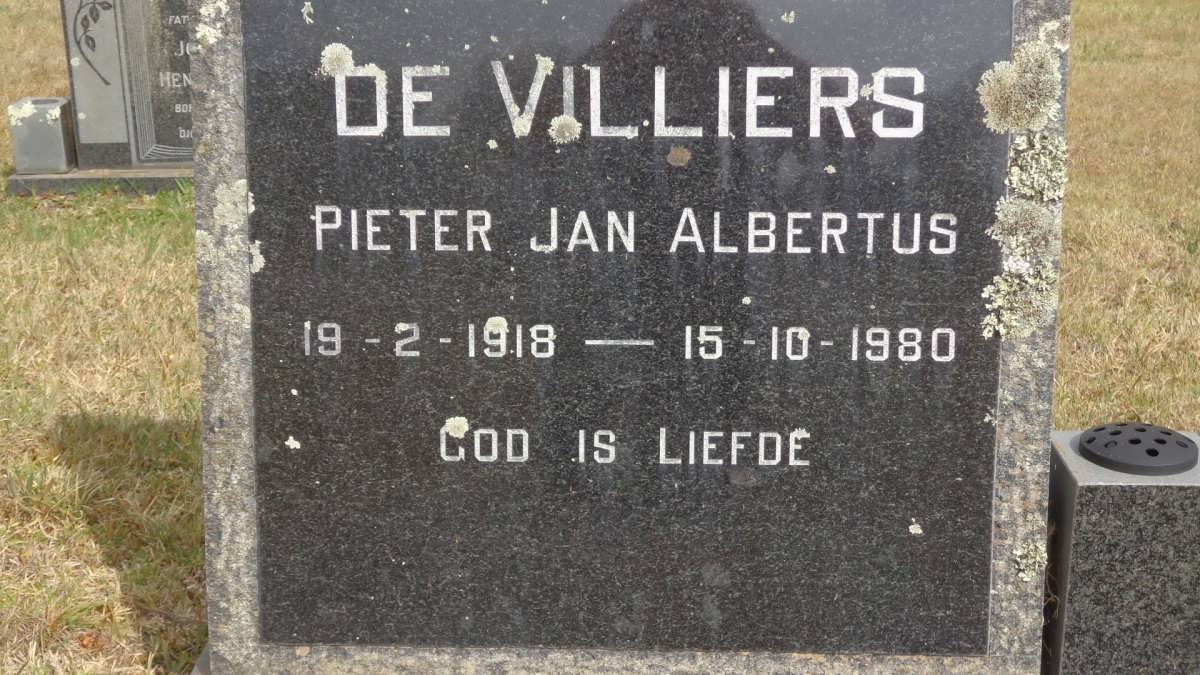 VILLIERS Pieter Jan Albertus, de 1918-1980