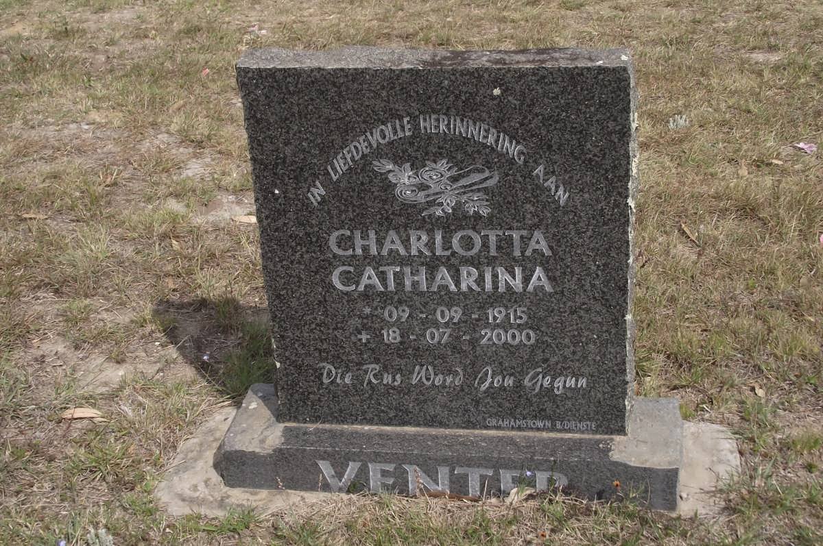 VENTER Charlotta Catharina 1915-2000