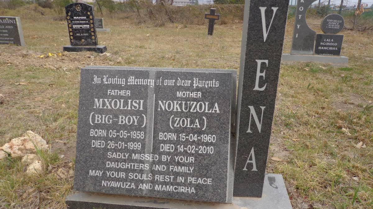 VENA Mxolisi 1958-1999 &amp; Nokuzola 1960-2000