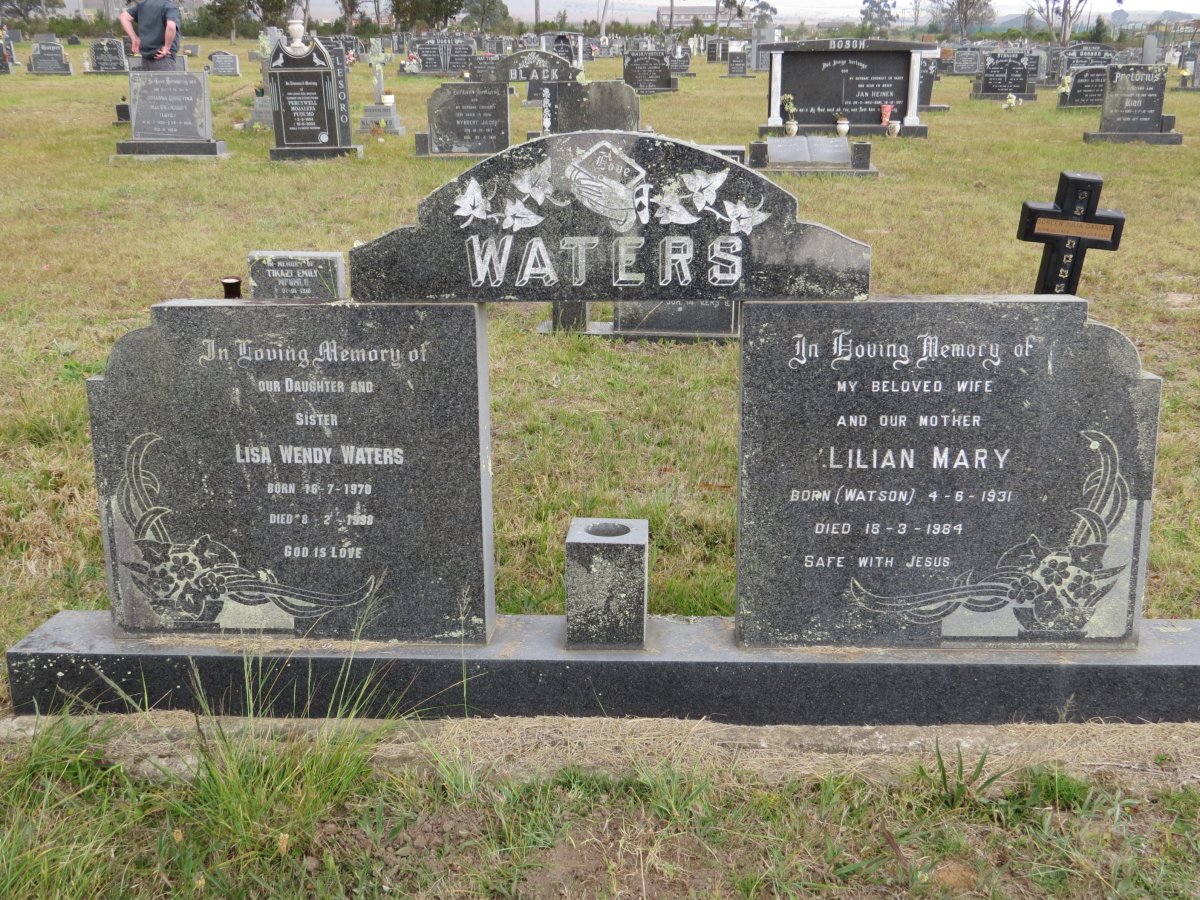 WATERS Lisa Wendy 1970-1998 &amp; Lilian Mary WATSON 1931-1984