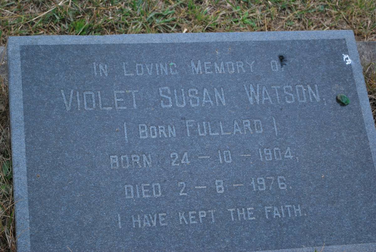 WATSON Violet Susan nee FULLARD 1904-1976