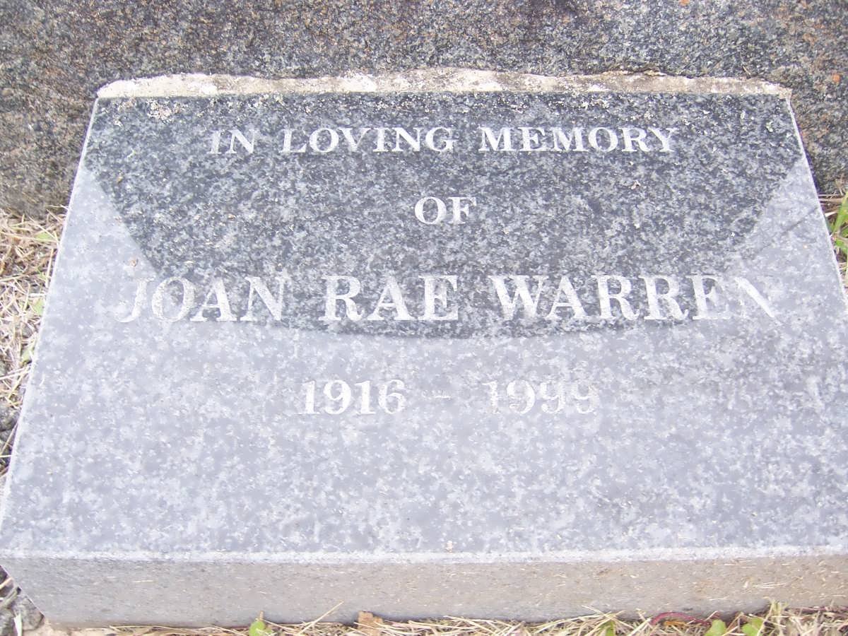 WARREN Joan Rae 1916-1999