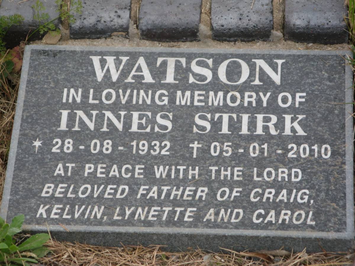 WATSON Innes Stirk 1932-2010