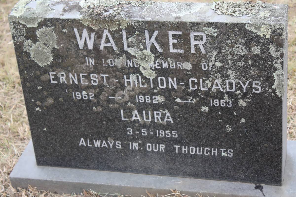 WALKER Ernest -1952 :: WALKER Hilton -1982 :: WALKER Gladys -1963 :: WALKER Laura -1955