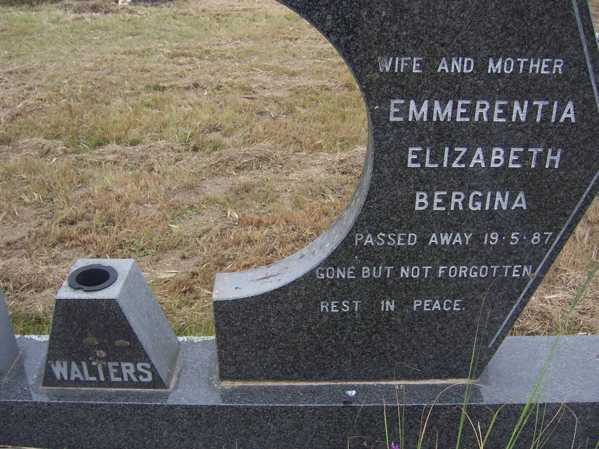 WALTERS Emmerentia Elizabeth Bergina -1987