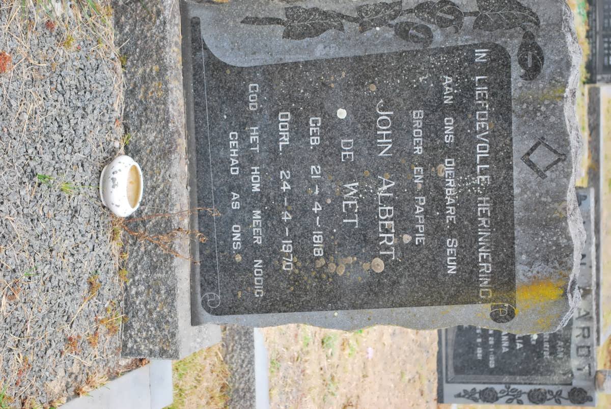 WET John Albert, de 1918-1970