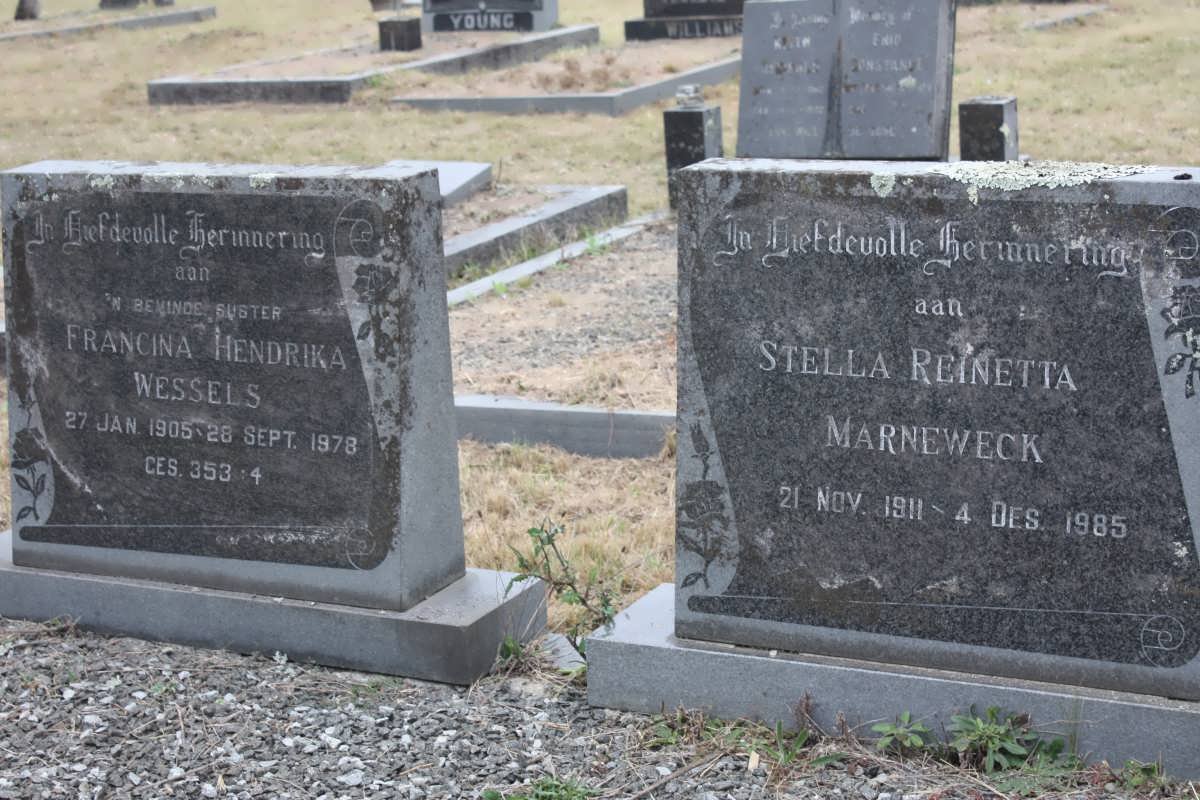 WESSELS Francina Hendrika 1905-1978 :: MARNEWECK Stella Reinetta 1911-1985 