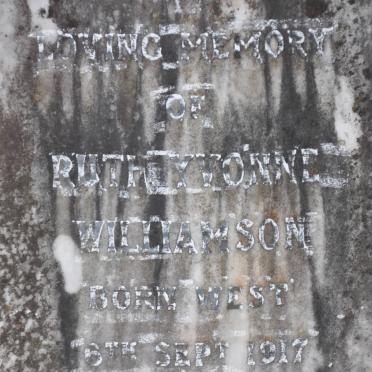 WILLIAMSON Ruth Yvonne nee WEST 1917-1960