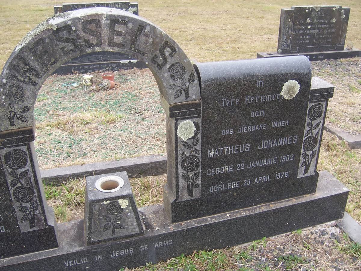 WESSELS Mattheus Johannes 1902-1976