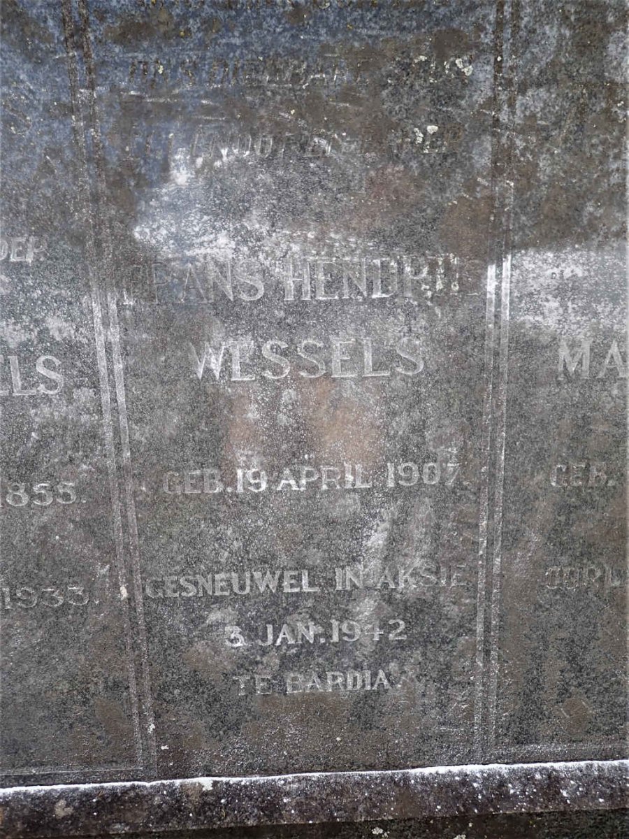 WESSELS Frans Hendrik 1855-1933 &amp; Machel Maria 1871-1947 :: WESSELS Frans Hendrik 1907-1942